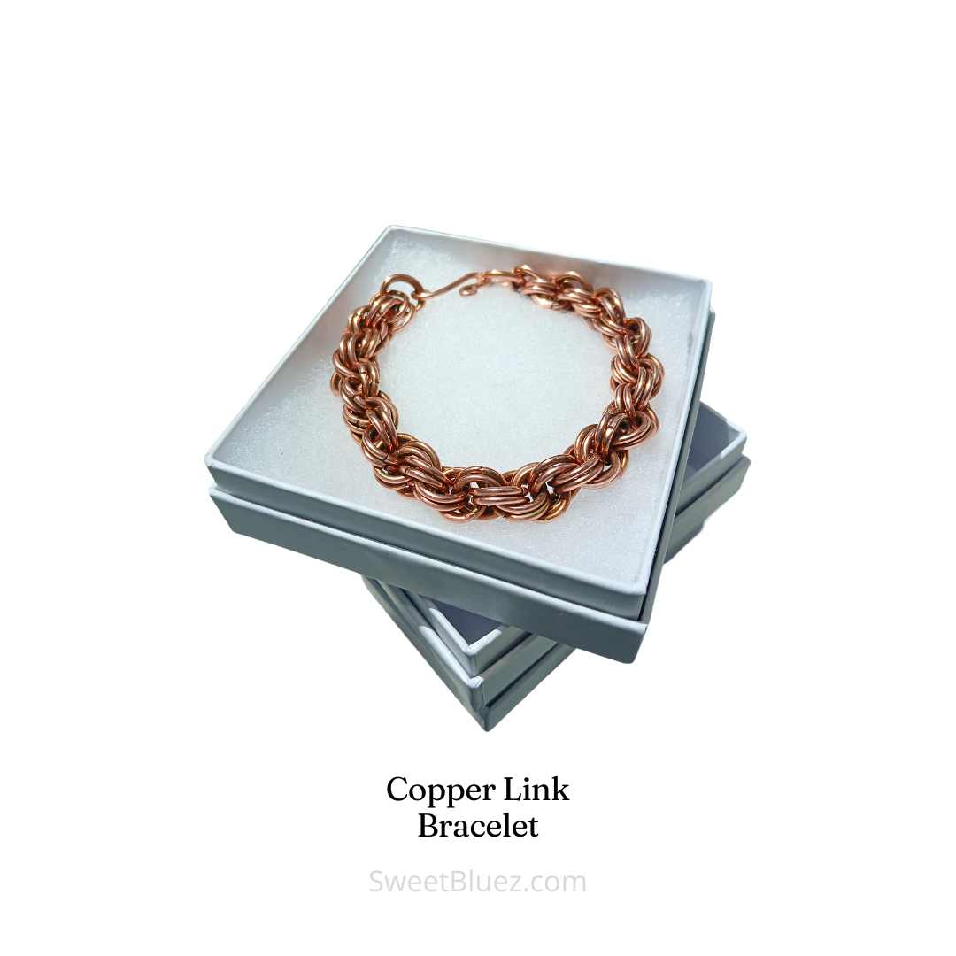 Copper bracelet, copper jewelry, benefits of copper, copper Link Bracelet
