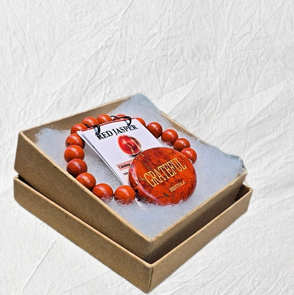 Z.Energy Red Jasper Grateful Bracelet