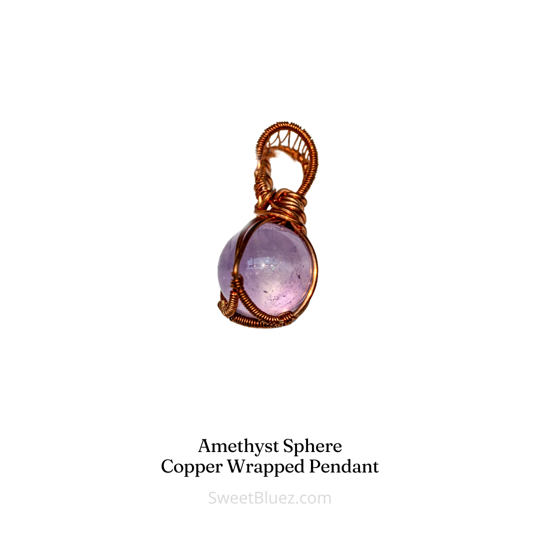 Amethyst necklace pendant, Copper jewelry, crystal jewelry, Amethyst benefits, benefits of copper