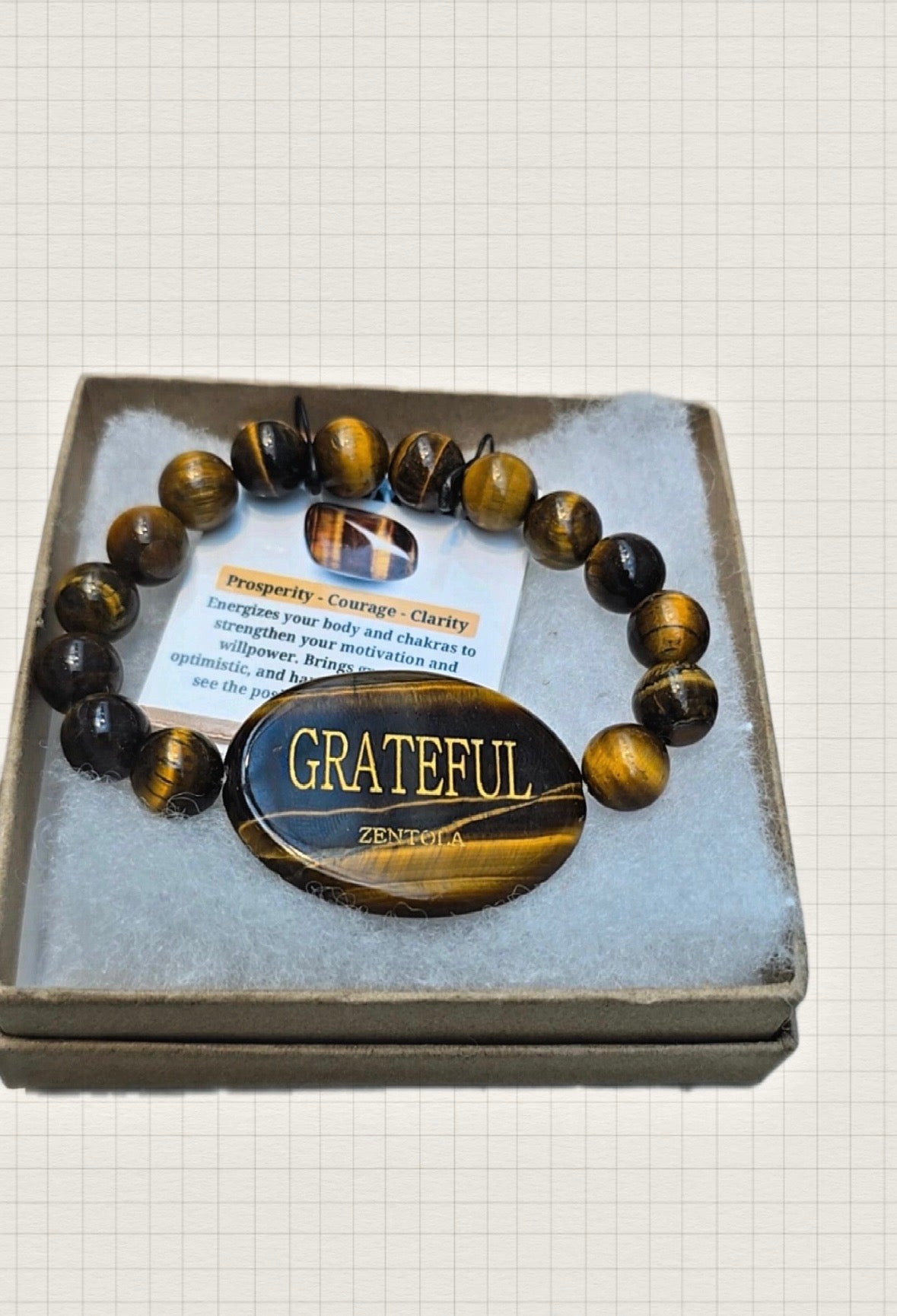 Z.Energy Tigers Eye Grateful Bracelet