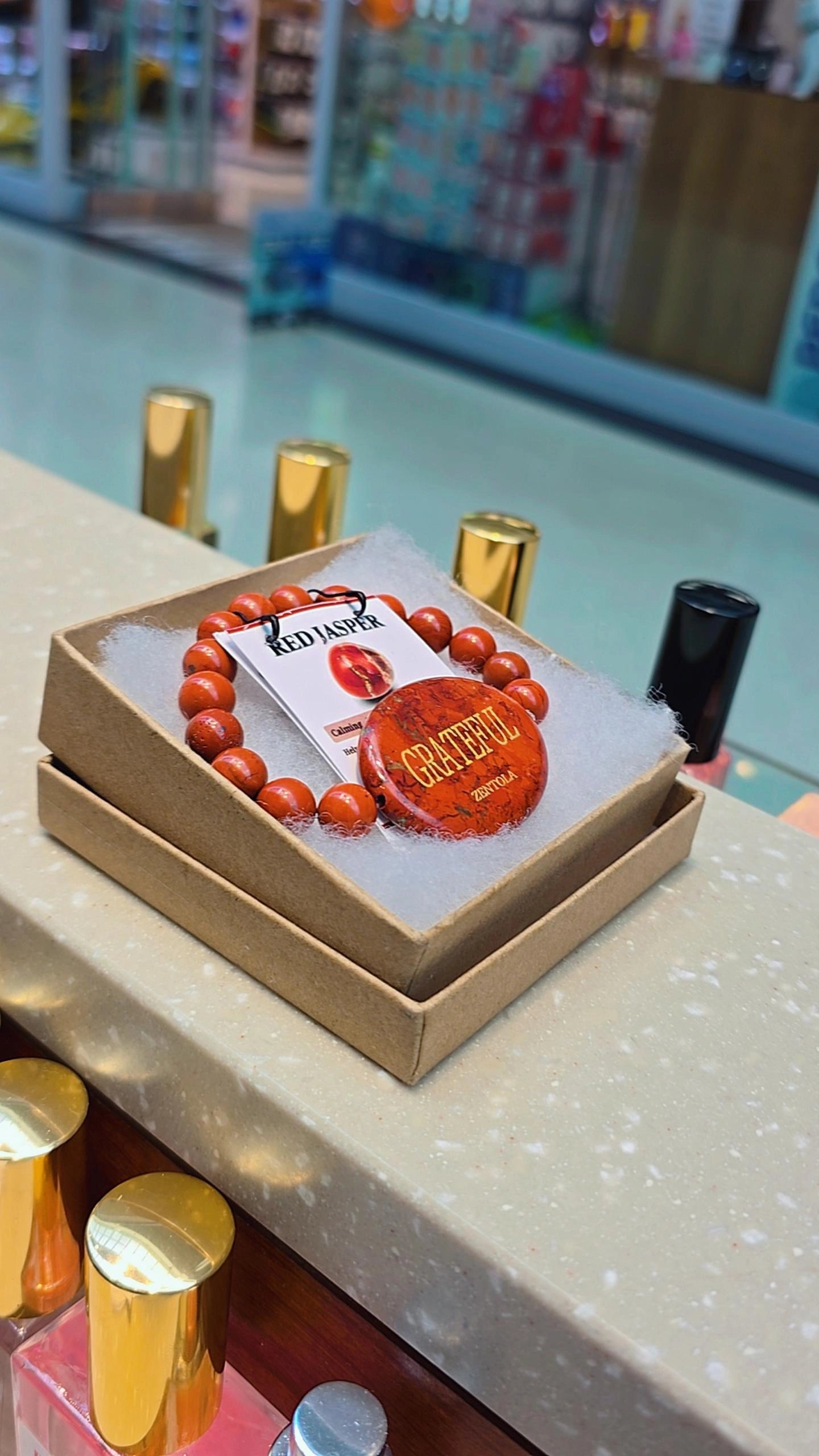 Z.Energy Red Jasper Grateful Bracelet