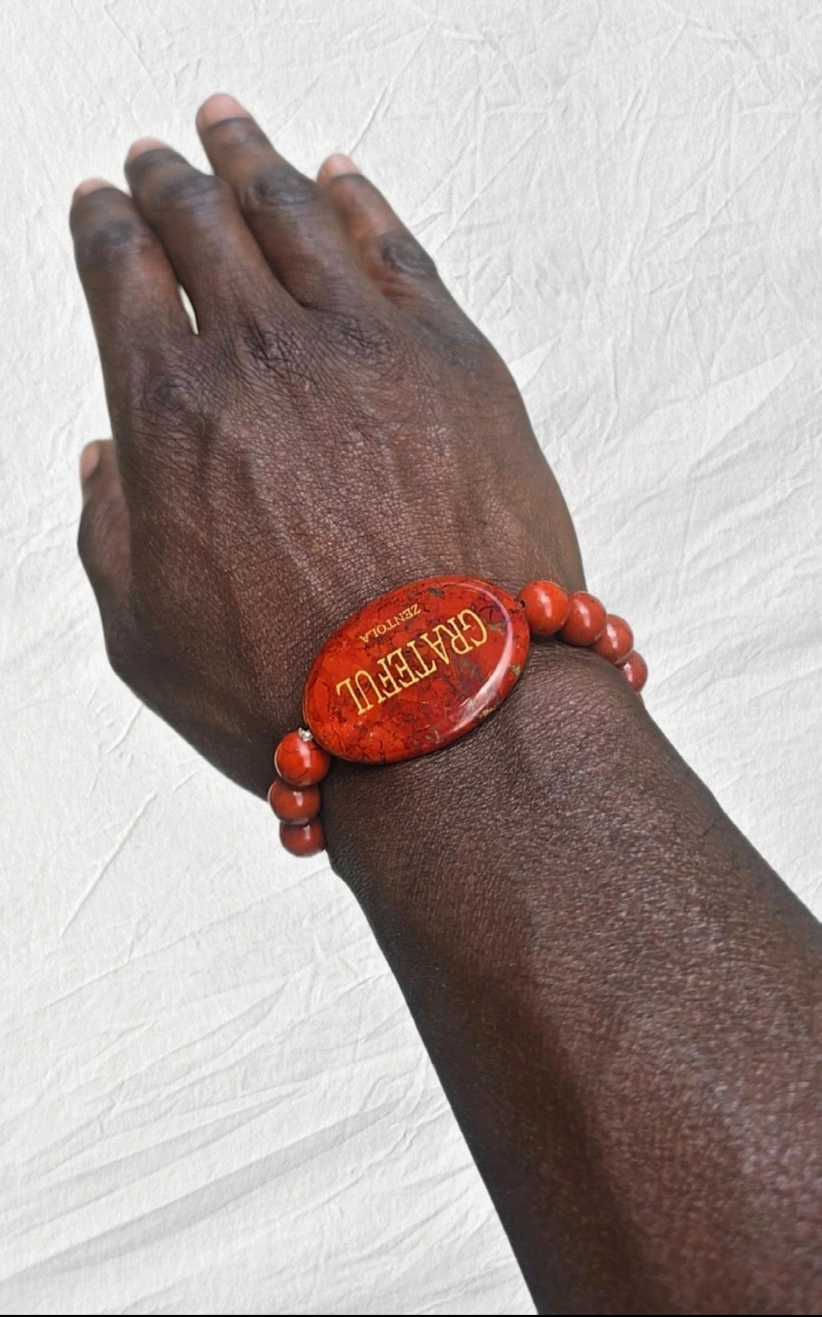 Z.Energy Red Jasper Grateful Bracelet