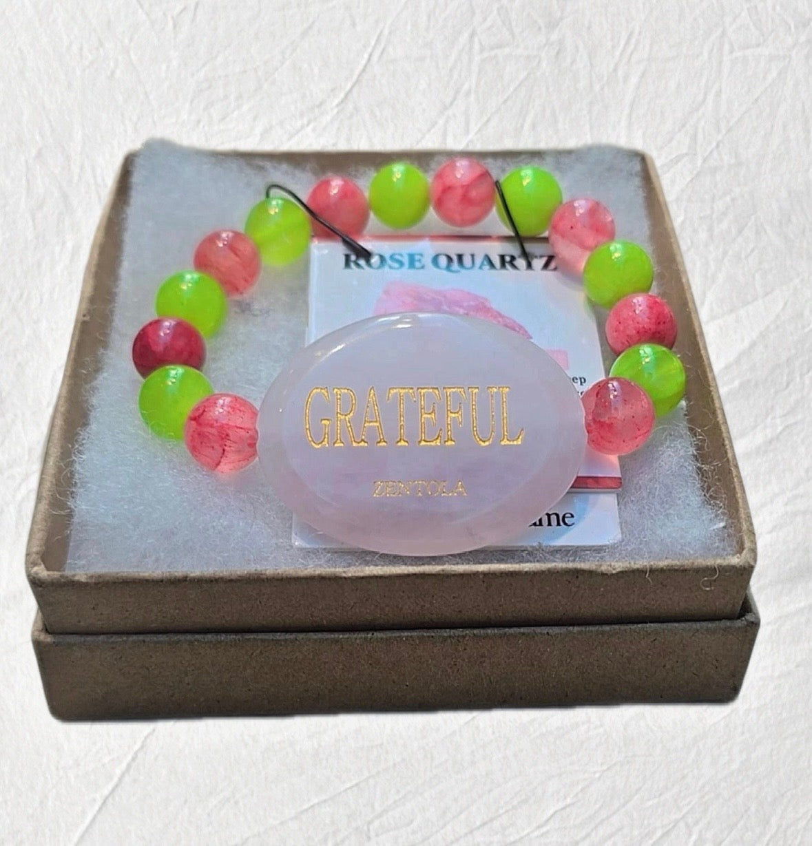 Z.Energy Rose Quartz Grateful Bracelet