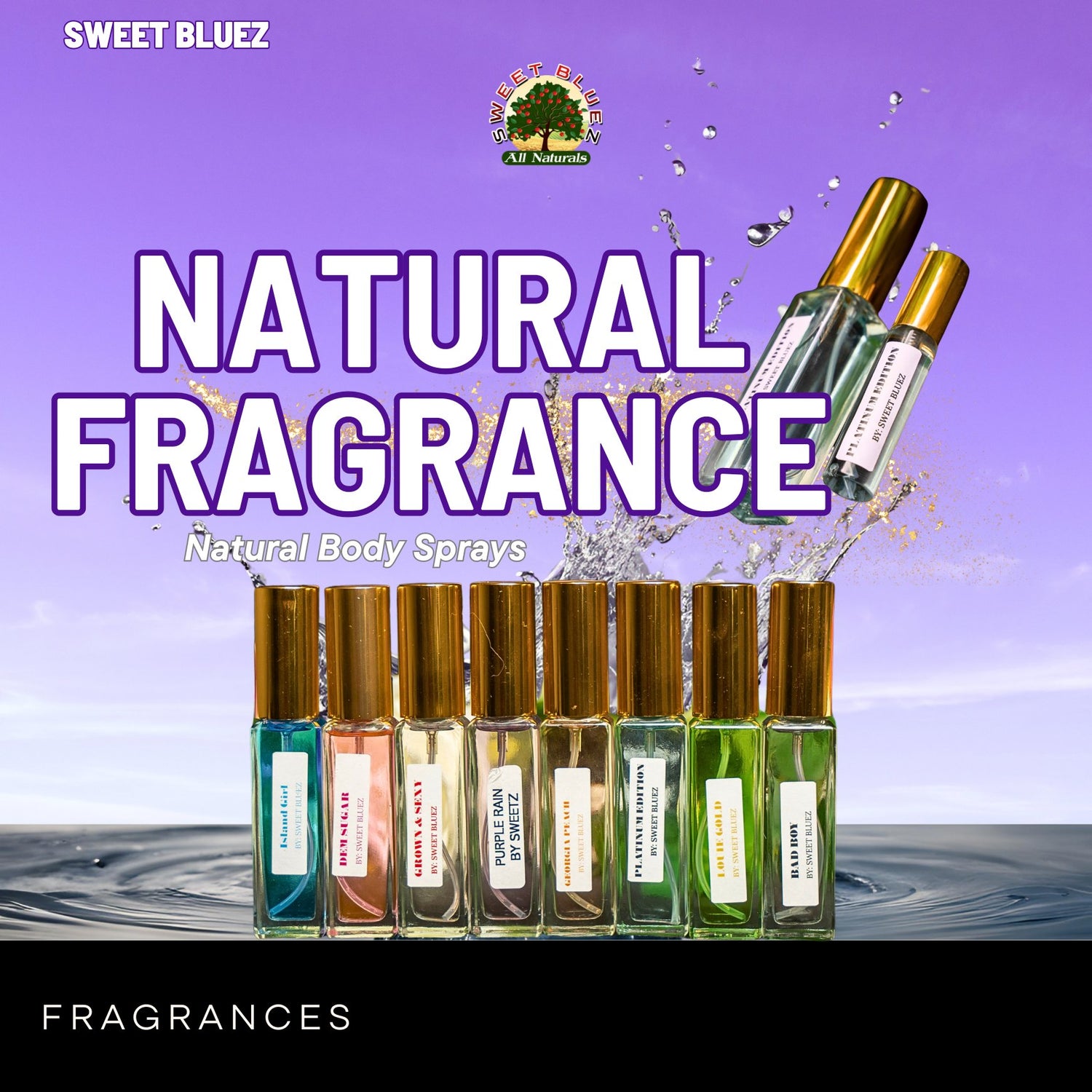 Natural fragrances, natural perfume, natural cologne, natural body sprays, dem sugar, grown and sexy, by Sweet Bluez