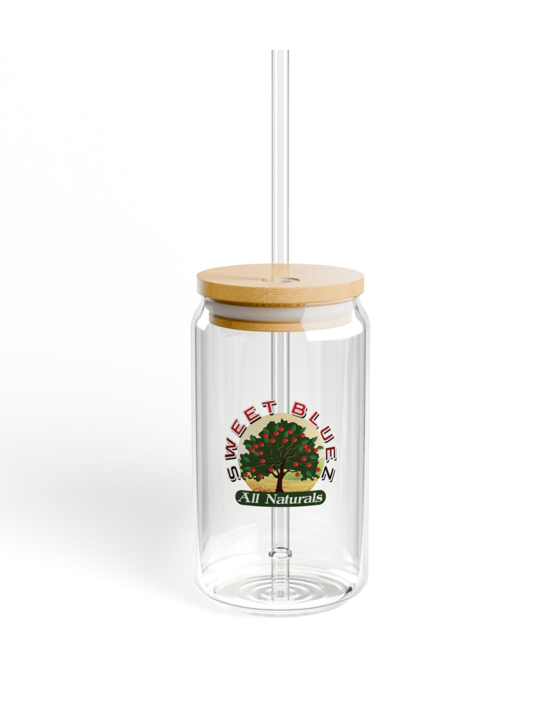 Glass Cup w/ Bamboo Lid (16oz)