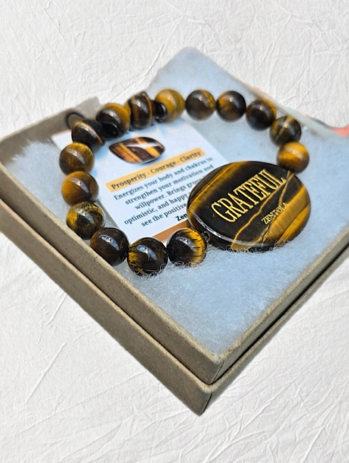 Z.Energy Tigers Eye Grateful Bracelet