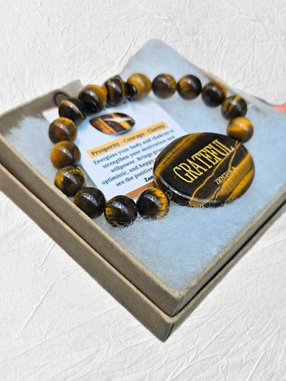 Z.Energy Tigers Eye Grateful Bracelet