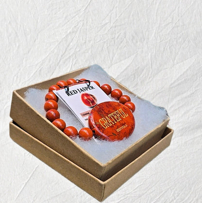 Z.Energy Red Jasper Grateful Bracelet