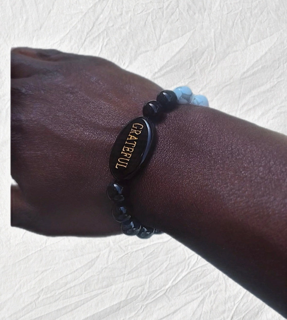 Howlite ×Hematite Grateful Bracelet