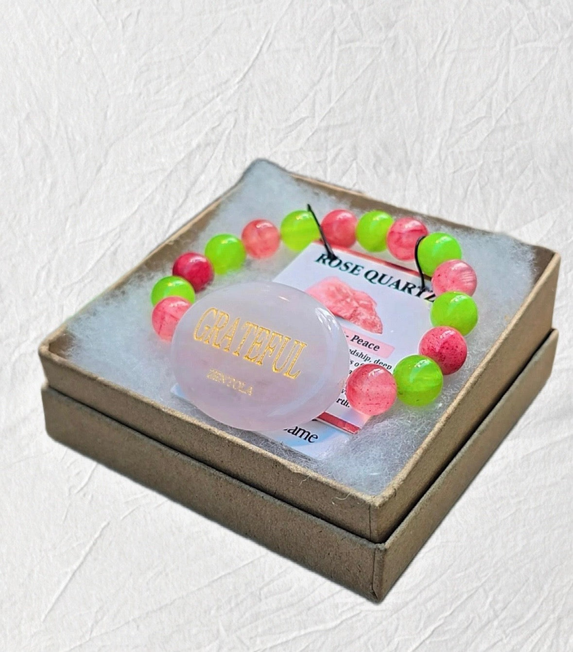 Z.Energy Rose Quartz Grateful Bracelet