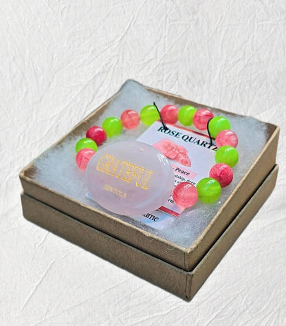 Z.Energy Rose Quartz Grateful Bracelet