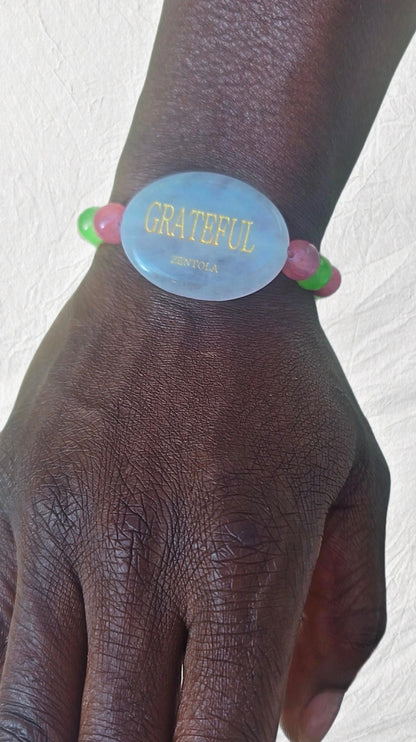 Z.Energy Rose Quartz Grateful Bracelet