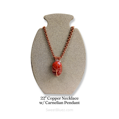 Carnelian benefits, copper necklace, copper chain, crystal jewelry, benefits of copper