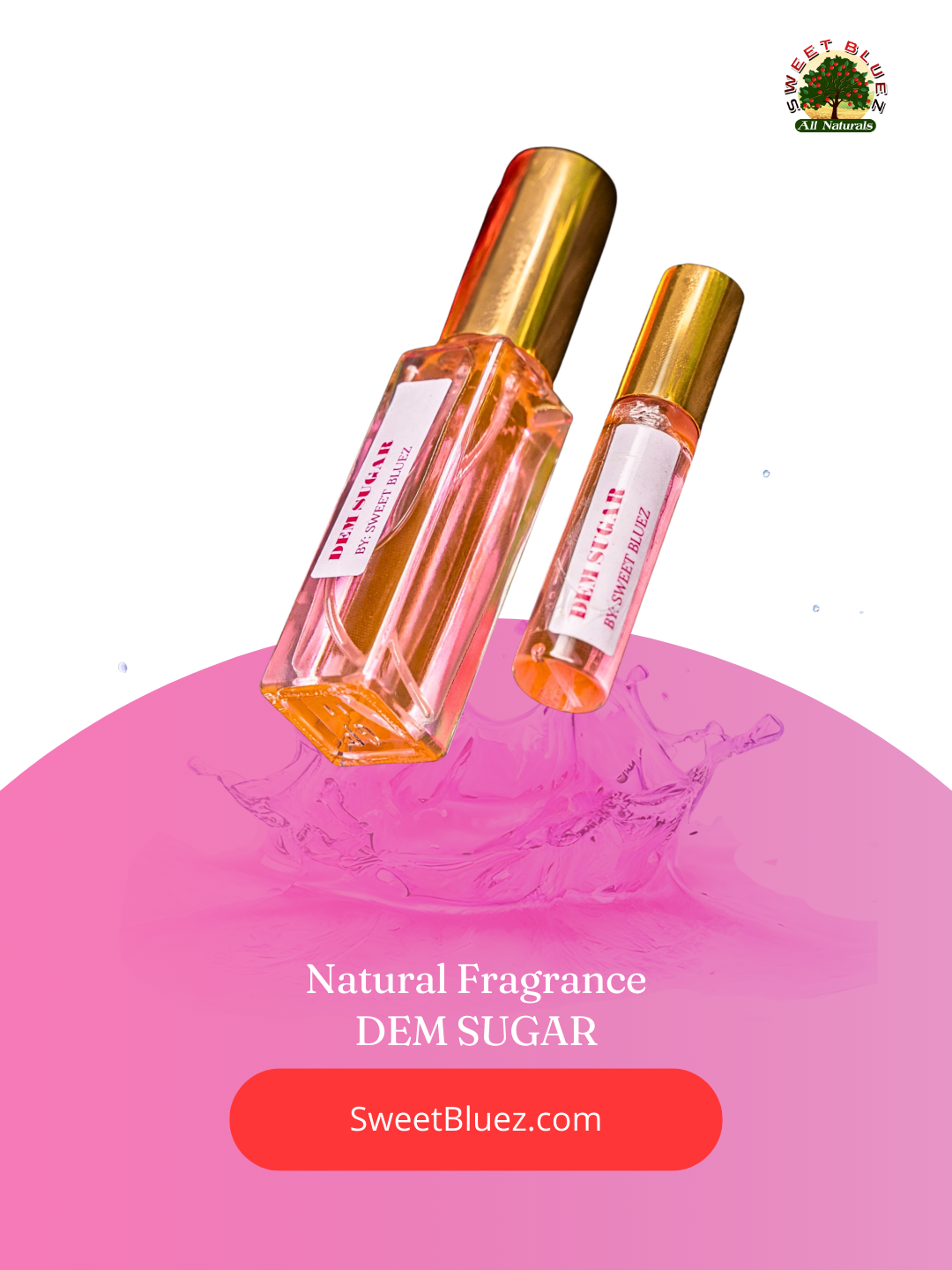 Natural Fragrance, natural perfume, Dem Sugar by Sweet Bluez, pink sugar fragrances, natural body sprays