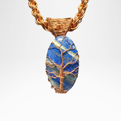 Jewelry: Tree of Life Pendant Lapis Lazuli