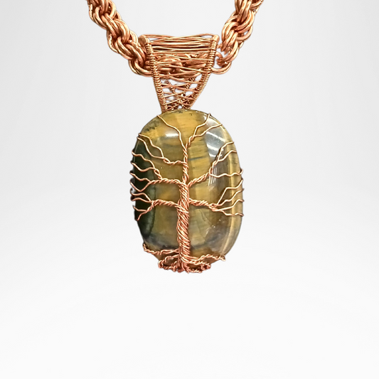 Jewelry: Tree of Life Pendant Tiger's Eye