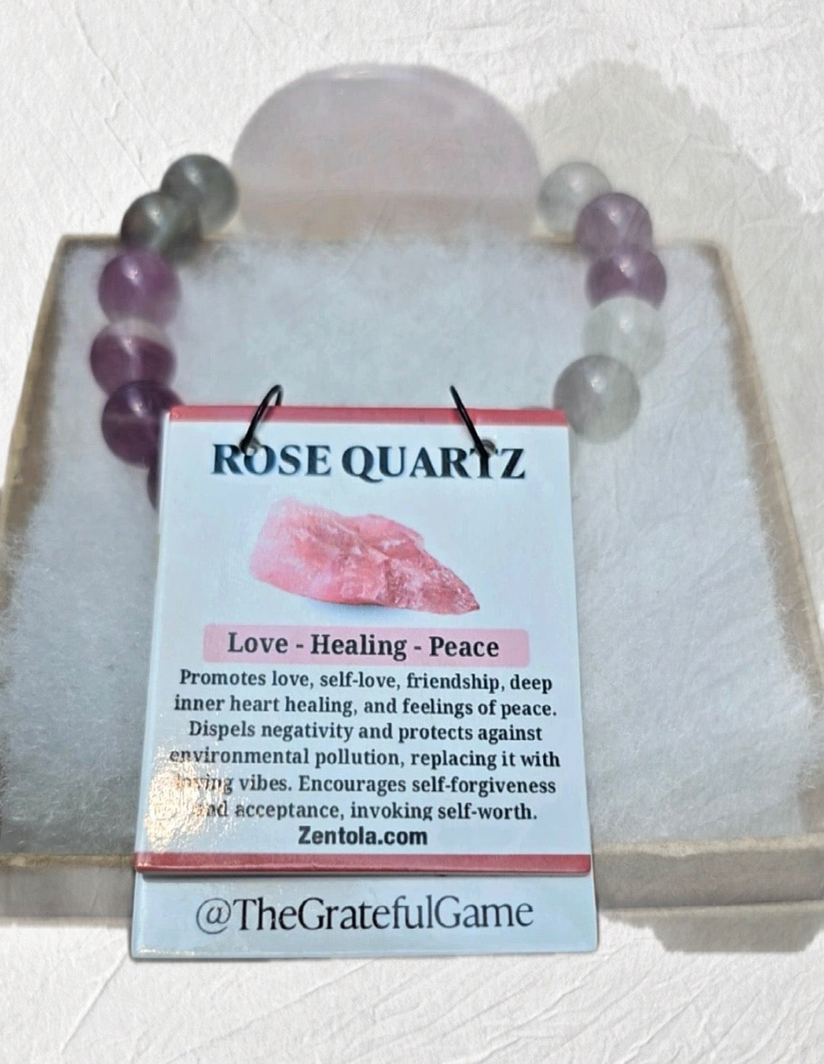 Rose Quartz Grateful Bracelet