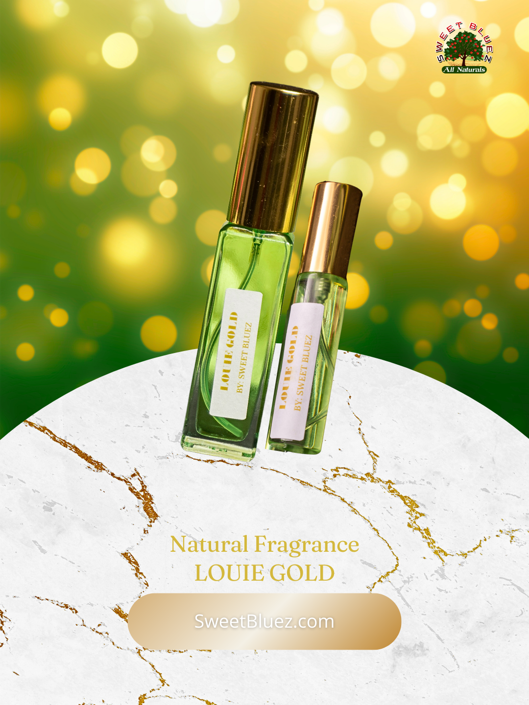 Natural perfume, natural fragrance, natural cologne, Louie Gold by Sweet Bluez