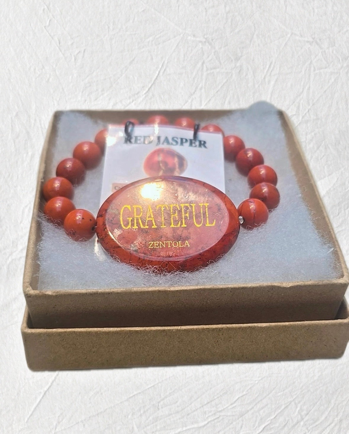 Z.Energy Red Jasper Grateful Bracelet