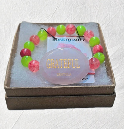 Z.Energy Rose Quartz Grateful Bracelet